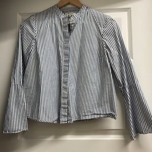 Madewell blue striped shirt